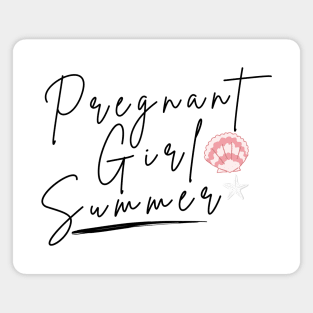 Pregnant Girl Summer Magnet